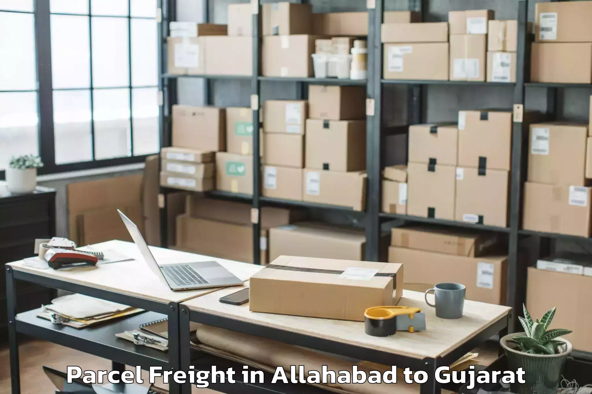 Top Allahabad to Dhoraji Parcel Freight Available